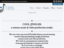 Tablet Screenshot of cooljingles.com
